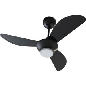 Ventilador De Teto Ventisol Mistral 3 Pás Preto Bivolt