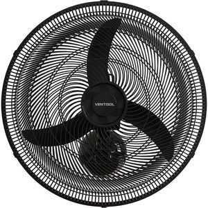 Ventilador De Parede New 50cm 3 Pás Preto 220v