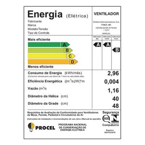 Ventilador Prime Air 60W Grade De 36cm AVTE300 127V