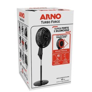 Ventilador De Coluna 40Cm 3 Vel 6 Pás Vfc4 Arno Preto220V