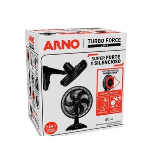 Ventilador De Mesa 6Pás Turbo Force 2 Em 1 Arno Preto 110V