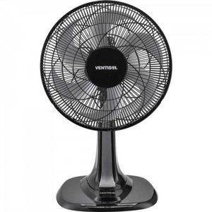 Ventilador De Mesa 30Cm Com 6 Pás 220V Turbo 6 Preto Cinza