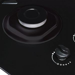 Cooktop 2 Bocas à Gás Mesa De Vidro Temperado 6mm Preto Biv