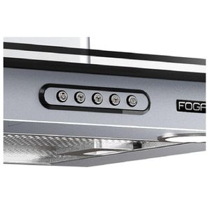 Coifa De Parede 80cm Vidro Reto Duto Slim Fogatti Inox 110v