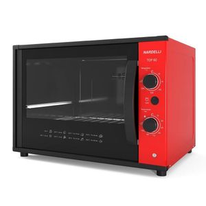 Forno Elétrico Bancada 60 Litros Top 60 Vermelho 110V