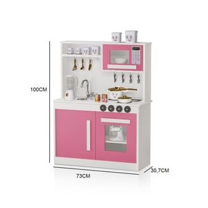 Cozinha Infantil Rosa Perfeita Menina Pia Fogão Mdf