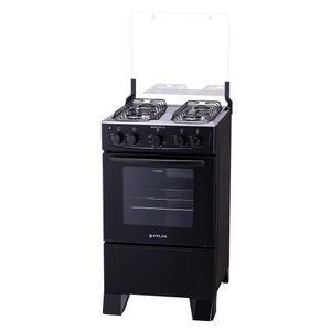 Fogão 4 bocas Atlas Mônaco Plus Preto com Acendimento Automático e Mesa Inox