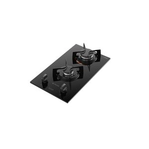 Cooktop 2 Bocas Preto Mesa de Vidro Atlas U Top Bivolt