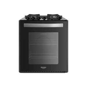 Fogão de Embutir 4 Bocas Preto com Mesa de Vidro Dako Supreme Bivolt