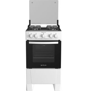 Fogão 4 bocas Atlas Mônaco Plus Branco Mesa inox e acendimento automático