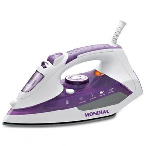 Ferro A Vapor Mondial F-40 Ferro A Vapor-220v-branco/lilás