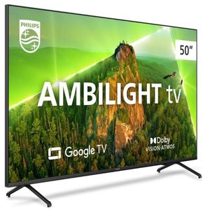 Smart Tv 50 Uhd 4k Philips 50pug7908, Google Voz Bluetooth Dolby Vision Preto Bivolt