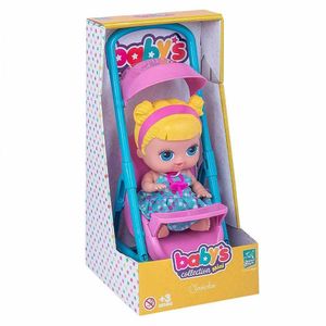 Boneca De Vinil - Baby?S Collection Mini - Carrinho - Loira - Super Toys