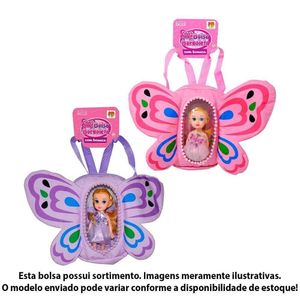 Bolsa Com Boneca - Borboleta Com Boneca -  - Dm Toys