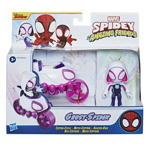 Boneca E Veículo - Spidey And His Amazing Friends - Moto-Cóptero - Ghost-Spider - Hasbro