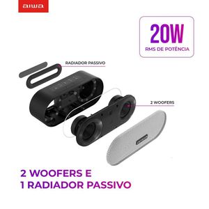 Caixa Som Speaker Aiwa Bluetooth Luzes Mini Aws-sp-01