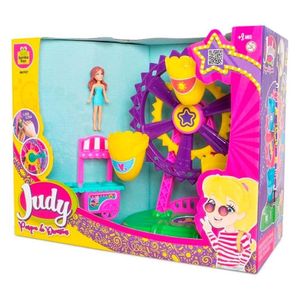 Conjunto E Mini Boneca - Judy - Parque De Diversão - Roda Gigante - Samba Toys