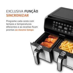 Fritadeira Elétrica Air Fryer Mondial 8l Preto-inox 220v
