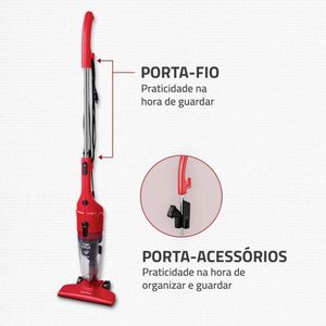 Aspirador De Pó Mondial Turbo Cycle Ap-36 1,100w Vermelho Com Preto 220 V