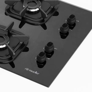 Fogão Cooktop Ultra Chama - 04 Bocas - Mueller Preto