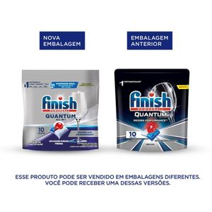 Detergente para Lava-louça Finish Powerball Quantum Ultimate Com 10 Tabletes