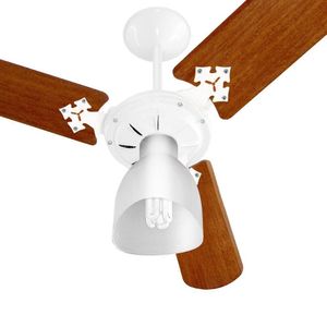 Ventilador De Teto Venti-delta New Delta Light Branco Com 3 Pás Mogno 220v