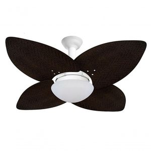 Ventilador Teto Jet Aspen Venti-delta Branco Rattan Mr 220v