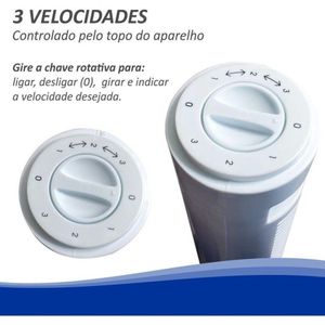 Circulador De Ar Coluna - Ambiente Fresco E Agradável Voltagem:220v