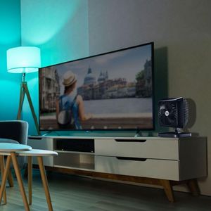 Ventilador De Mesa/ Parede Oscilante Venti-Delta Turbi 30Cm 130W Preto 220V