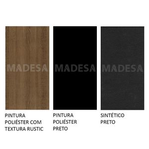 Conjunto Jantar Madesa Talita 4 Cadeiras - Rustic/Preto/Sint