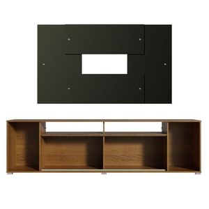 Rack Cancun e Painel para Tv até 58" Rustic/preto Madesa