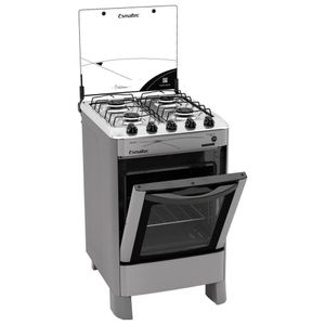 Fogão Esmaltec ágata 4B Inox Limpa Fácil Automático