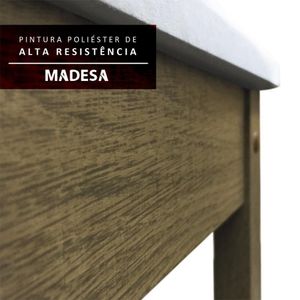 Mesa Tampo de Madeira c/6 Cadeiras Rustic Crema Bege Rustic