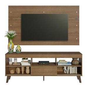 Rack Com Painel Para Tv Até 65 Polegadas Com Pés Rustic Texas Madesa Rustic