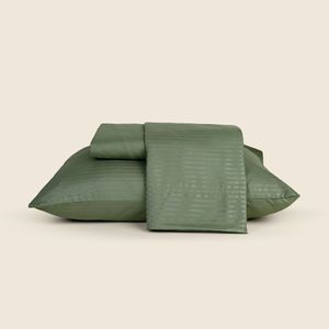 Jogo de Cama Microfibra Stripe Verde - A\CASA