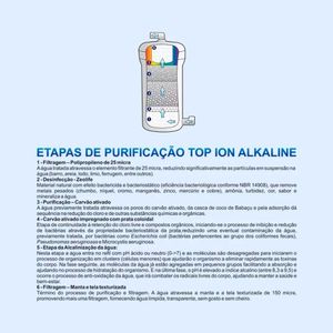 Filtro Purificador De Água Alcalina Ionizada Com Ozônio Gelada Prata 220V - Top Life