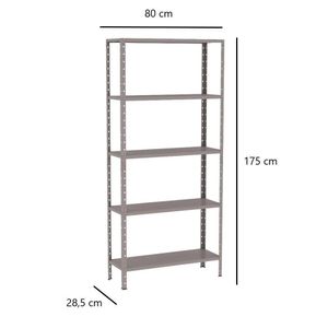 Estante Aço 5 Prateleiras Livros Cozinha Quarto Eaf005 Cinza
