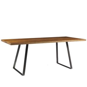 Mesa Sala de Jantar Cozinha Ogleary 190cm Grafite Madeira Maciça Rustic Brown G54 - Gran Belo