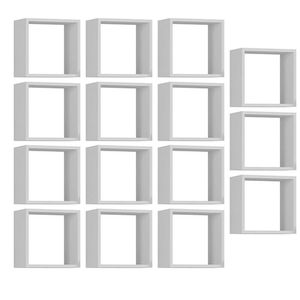 Kit 15 Nichos Organizador 30x30cm Branco G01 - Gran Belo