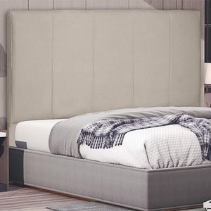 Cabeceira Decorativa Casal 1,40M Erza Suede Bege G63 - Gran Belo