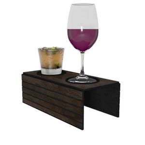 Kit 11 Esteiras Bandeja Com Suporte Para Copos Para Sofá MDF Tabaco G20 - Gran Belo