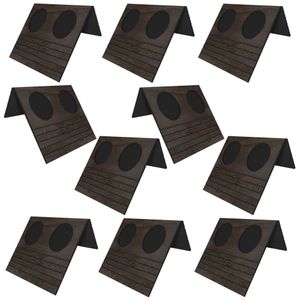Kit 10 Esteiras Bandeja Com Suporte Para Copos Para Sofá MDF Tabaco G20 - Gran Belo