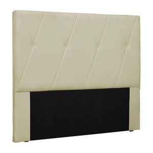 Cabeceira Decorativa King Size 1,95M Yves PU Marfim G63 - Gran Belo