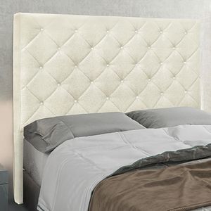 Cabeceira Decorativa Queen Size 1,60M Tàzio Linho Natural G63 - Gran Belo