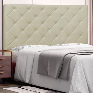Cabeceira Decorativa King Size 1,95M Tàzio PU Marfim G63 - Gran Belo