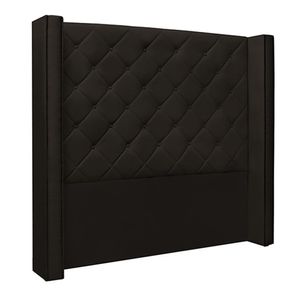 Cabeceira Decorativa Casal 1,64M Loewe PU Marrom G63 - Gran Belo