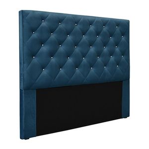 Cabeceira Decorativa King Size 1,95M Tàzio Veludo Azul Marinho G63 - Gran Belo