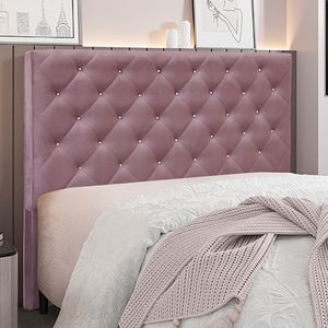 Cabeceira Decorativa Casal 1,40M Tàzio Veludo Uva G63 - Gran Belo