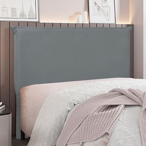 Cabeceira Decorativa King Size 1,95M Trento Veludo Cinza G63 - Gran Belo