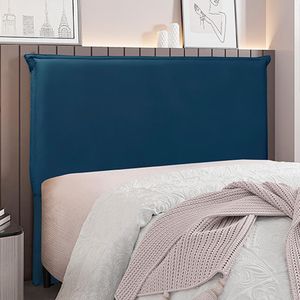 Cabeceira Decorativa King Size 1,95M Trento Veludo Azul Marinho G63 - Gran Belo